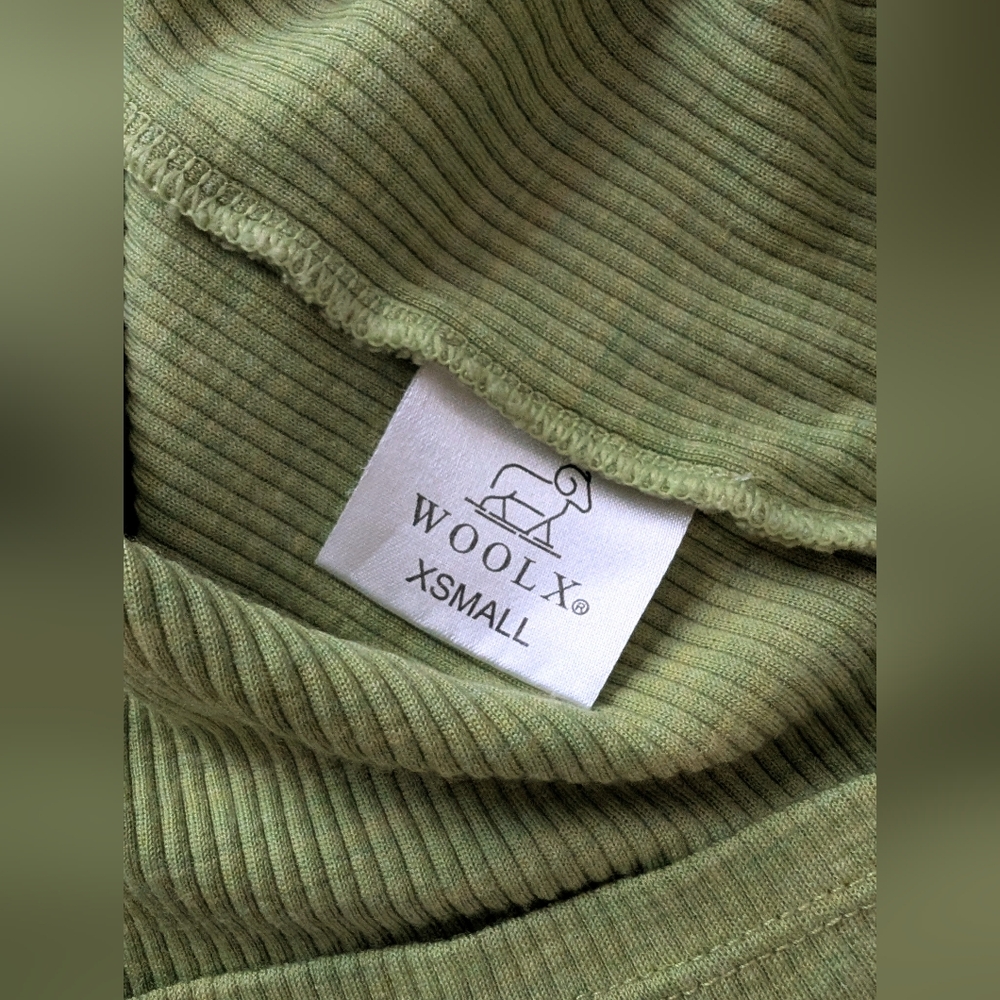 Woolx Women's XS Brooklyn Ribbed Tank in Key Lime - Picture 4 of 5